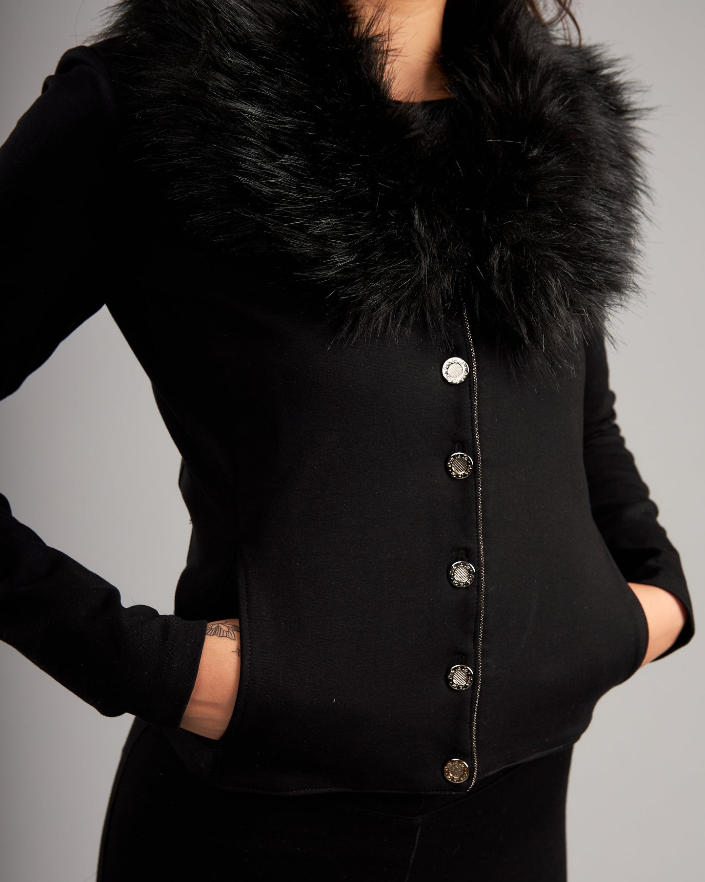 Ponte de Roma Fur Collar Jacket