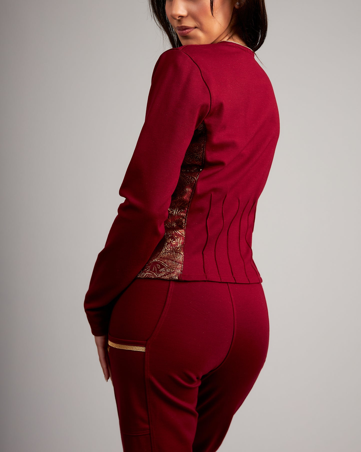 Ponte de Roma Limited Edition Brocade Collection Front Zip Jacket