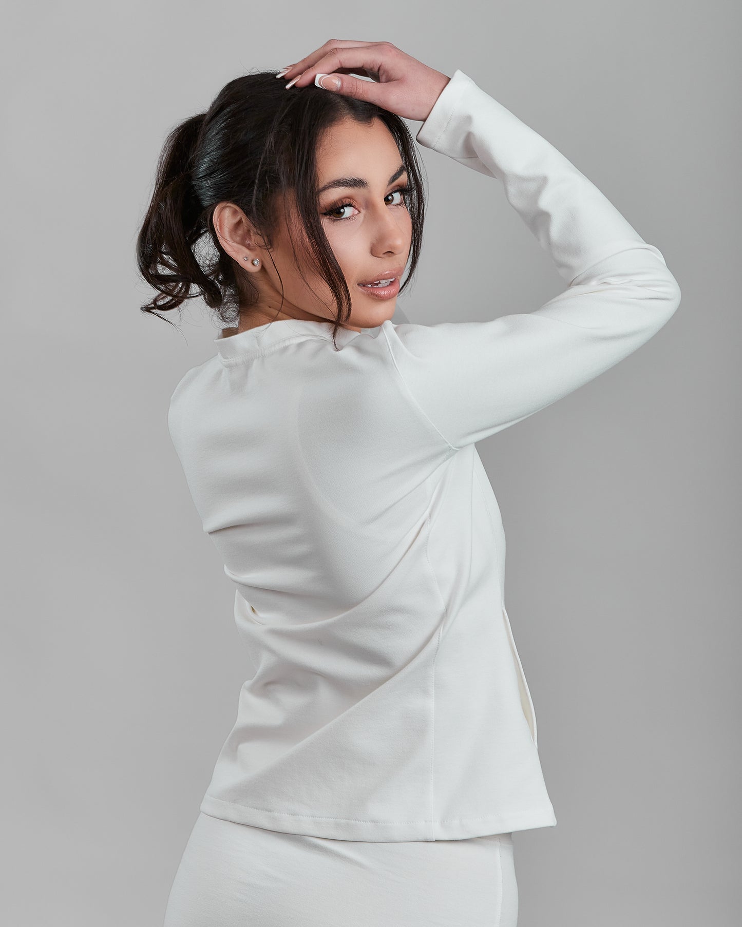 Ponte de Roma Knit Front Zip Jacket with Chainé Trim