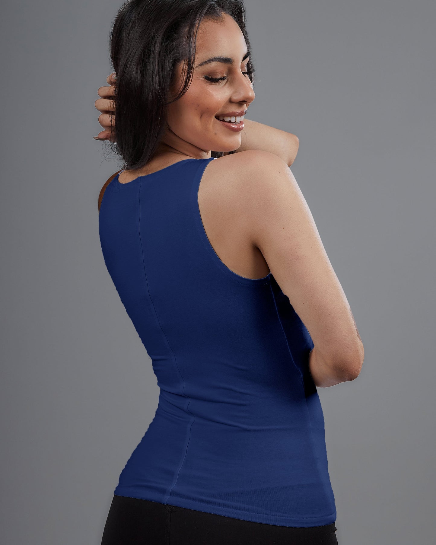 Knit Sleeveless Wrap Front Top with Chainé Trim