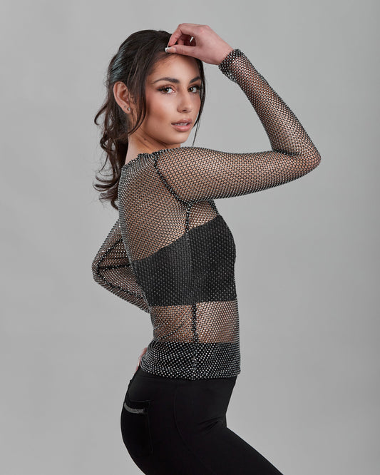 Ooh La La Long Sleeve Rhinestone Studded Stretch Net Top: Everything You Need to Know