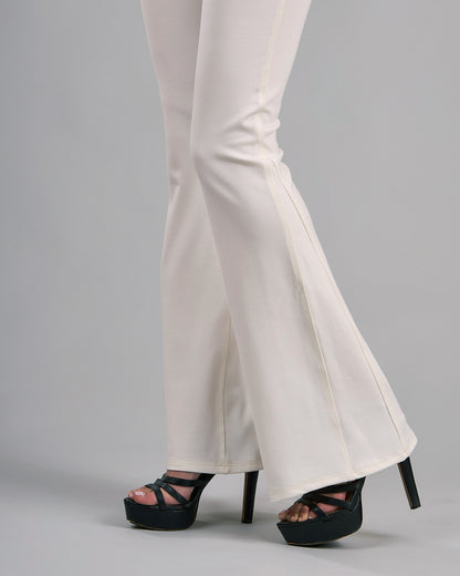 Ponte Flared Pants Ivory