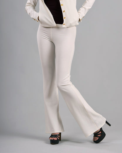 Ponte Flared Pants Ivory