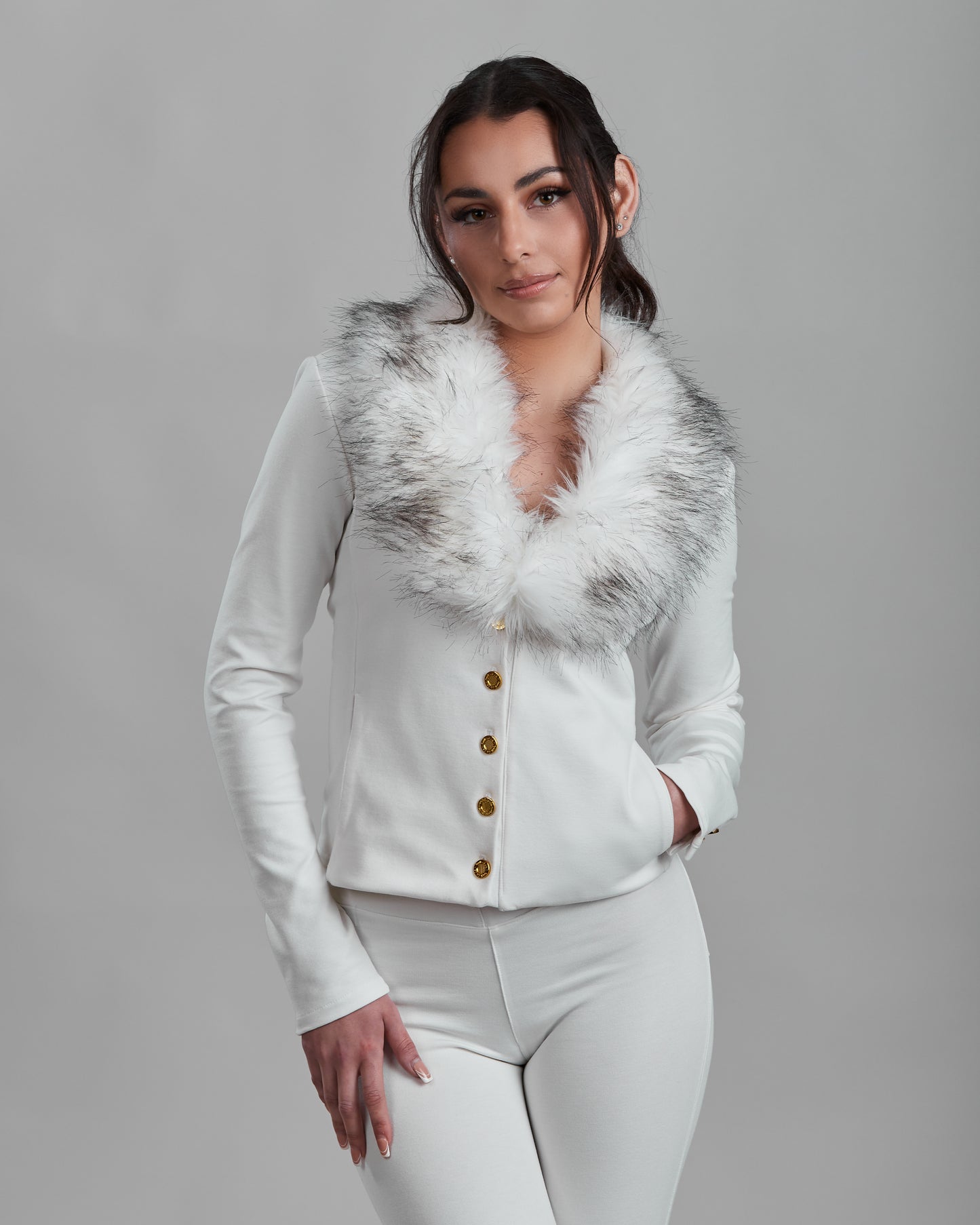 Ponte de Roma Fur Collar Jacket