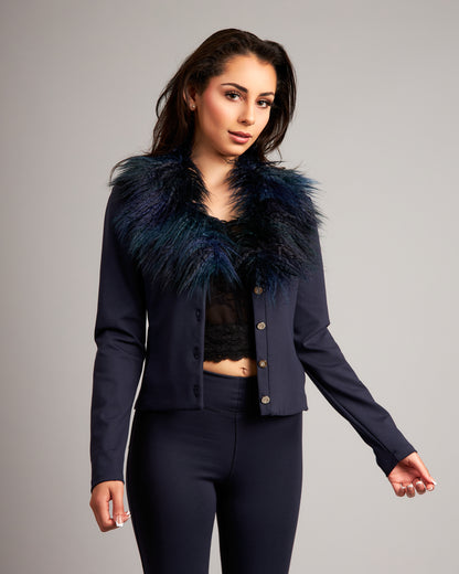 Ponte de Roma Fur Collar Jacket