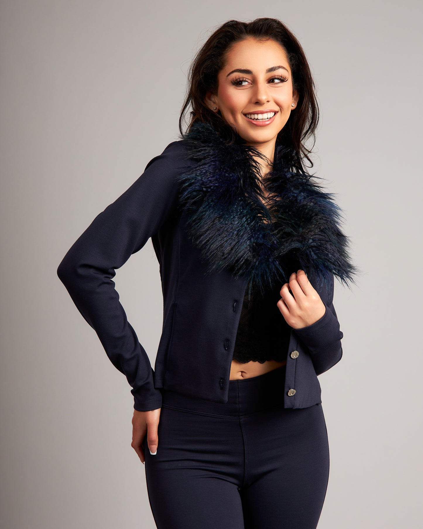 Ponte de Roma Fur Collar Jacket