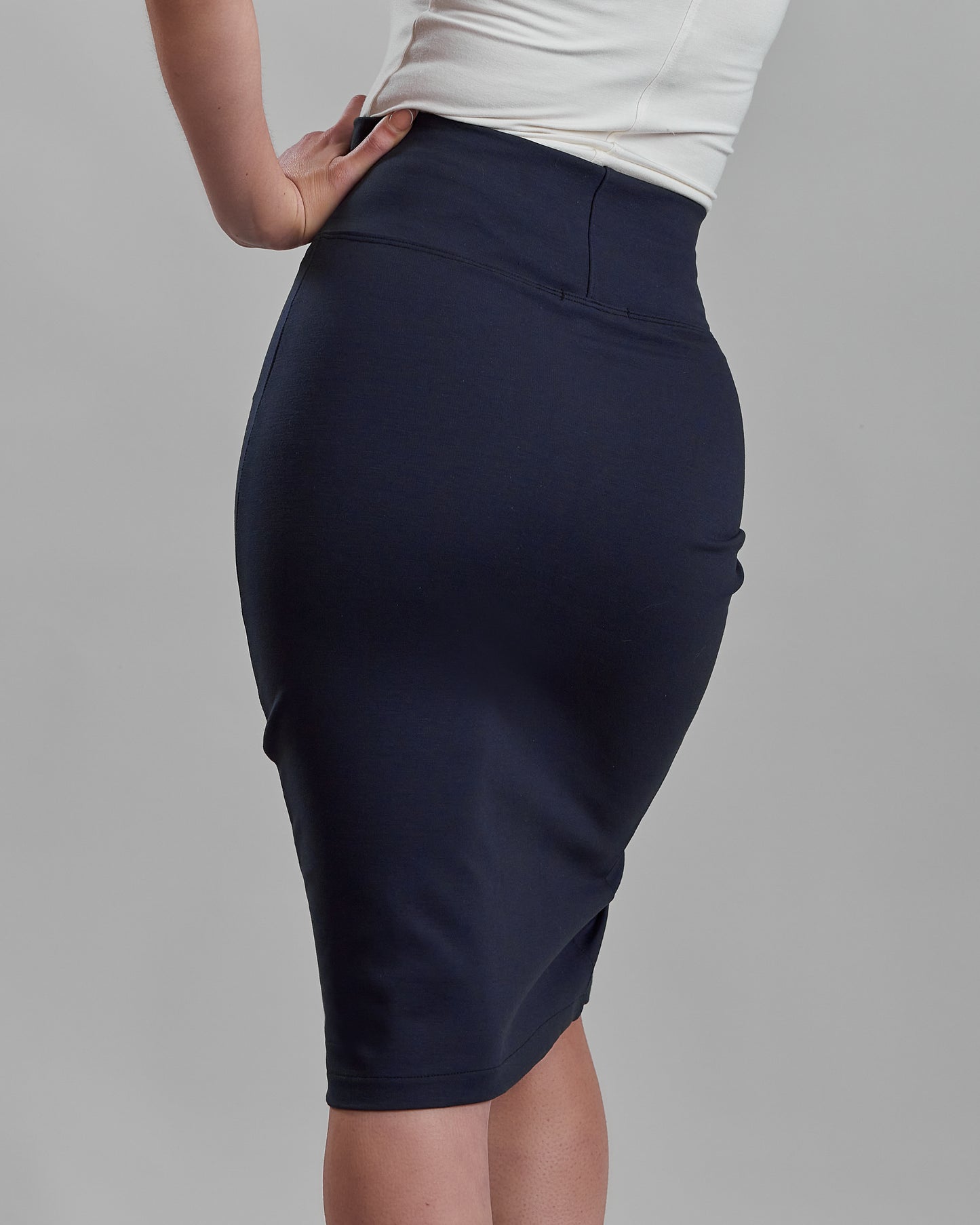 Ponte de Roma Pencil Skirt with Chainé Trim